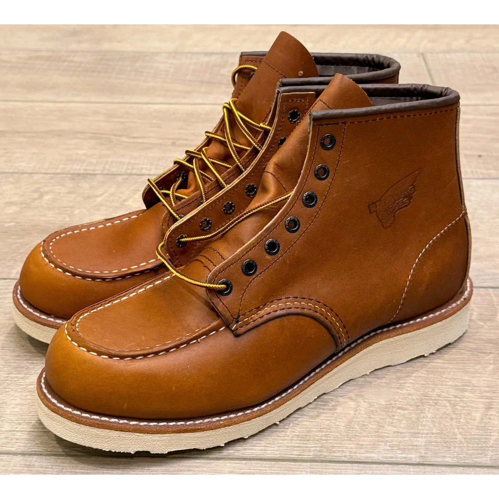 NEW RED WING 10875 TRACTION TRED MOC TOE 6-INCH SOFT TOE BOOTS SZ 10 D